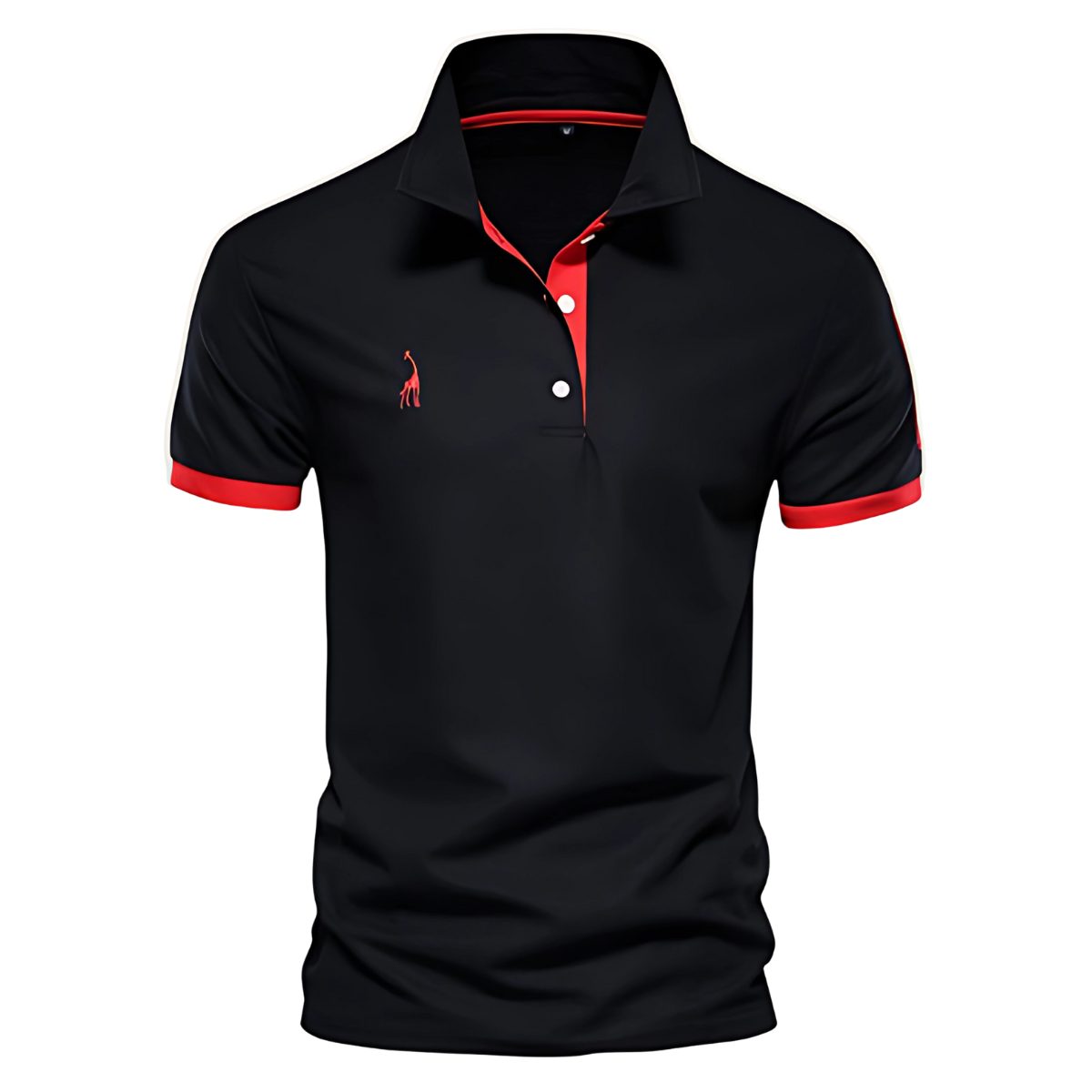 Short Sleeve Contrast Trim Polo Shirt for Men