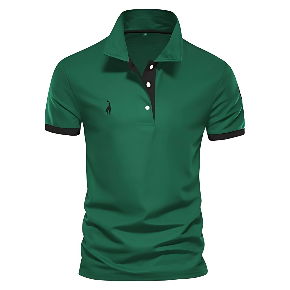 Short Sleeve Contrast Trim Polo Shirt for Men