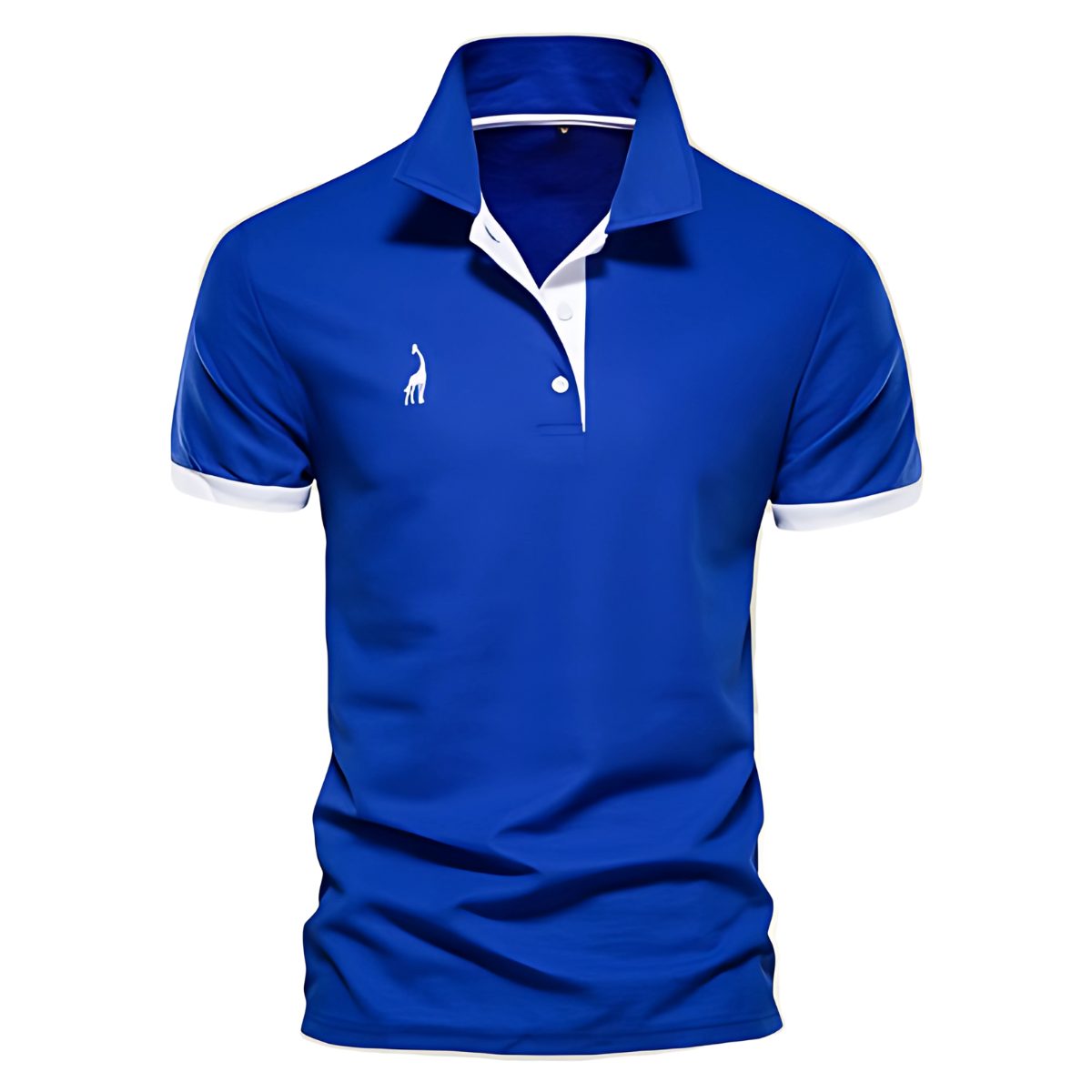 Short Sleeve Contrast Trim Polo Shirt for Men