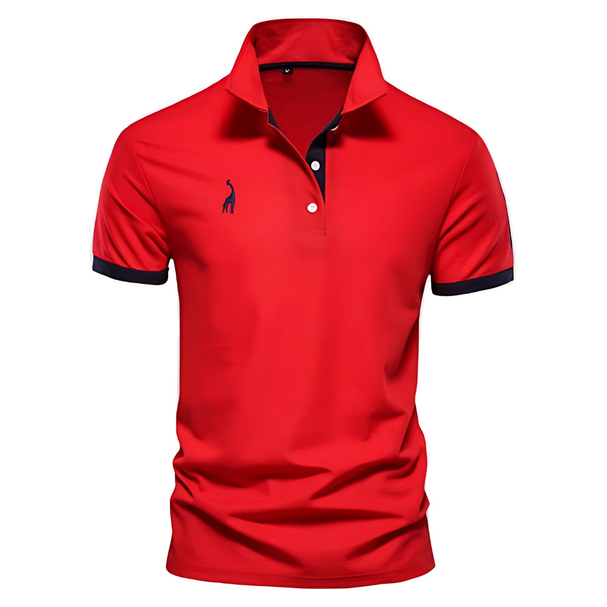 Short Sleeve Contrast Trim Polo Shirt for Men