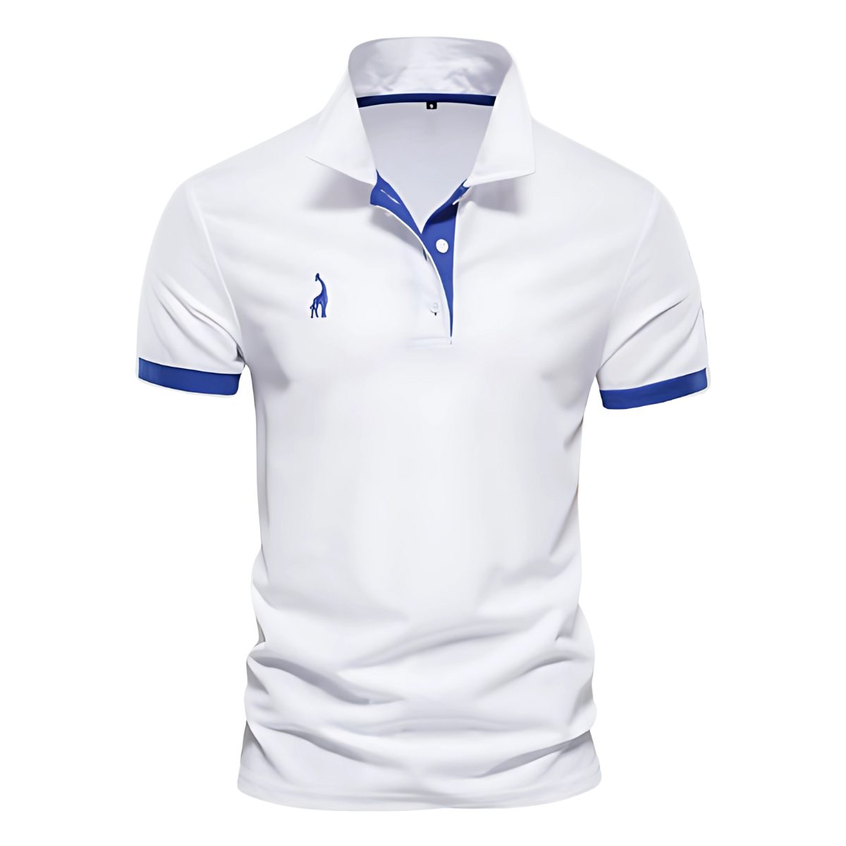 Short Sleeve Contrast Trim Polo Shirt for Men