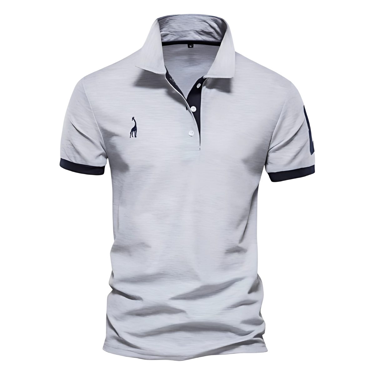 Short Sleeve Contrast Trim Polo Shirt for Men