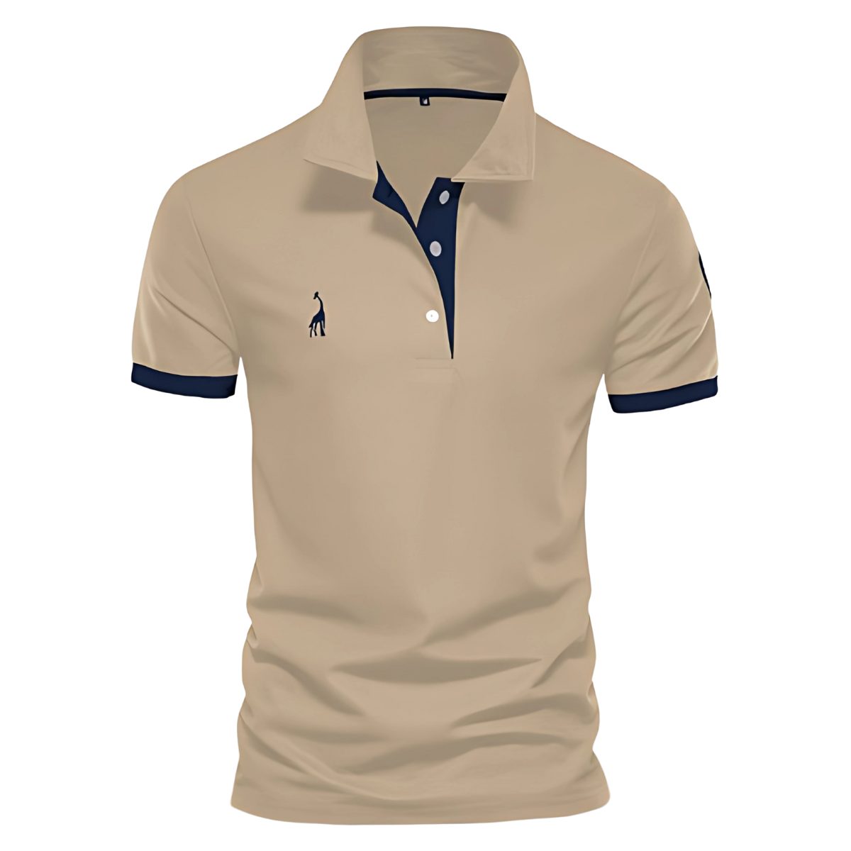 Short Sleeve Contrast Trim Polo Shirt for Men