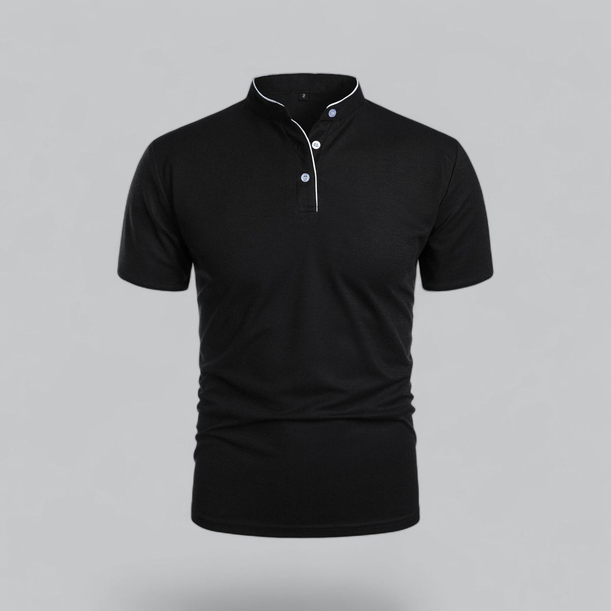 Short Sleeve Stand Collar Polo Shirt for Men