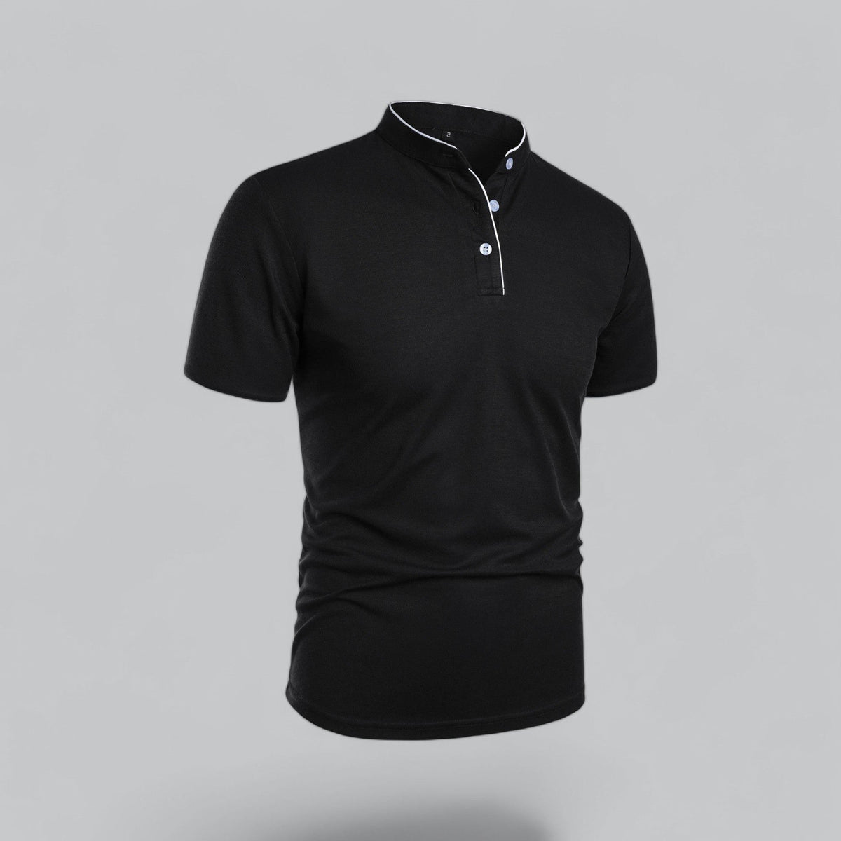 Short Sleeve Stand Collar Polo Shirt for Men