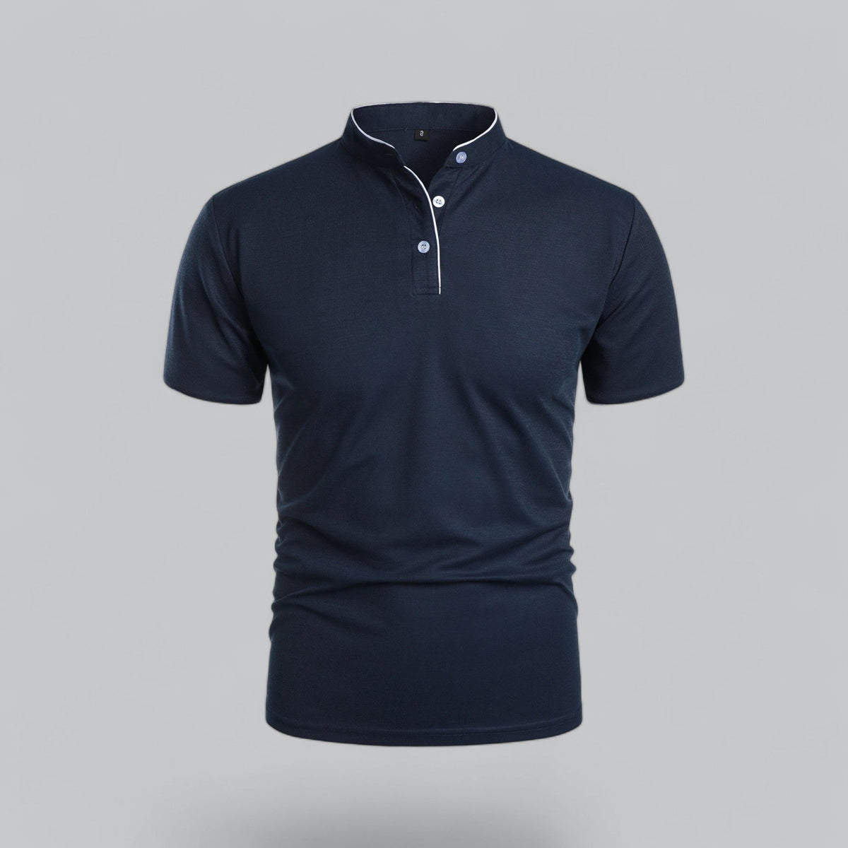 Short Sleeve Stand Collar Polo Shirt for Men