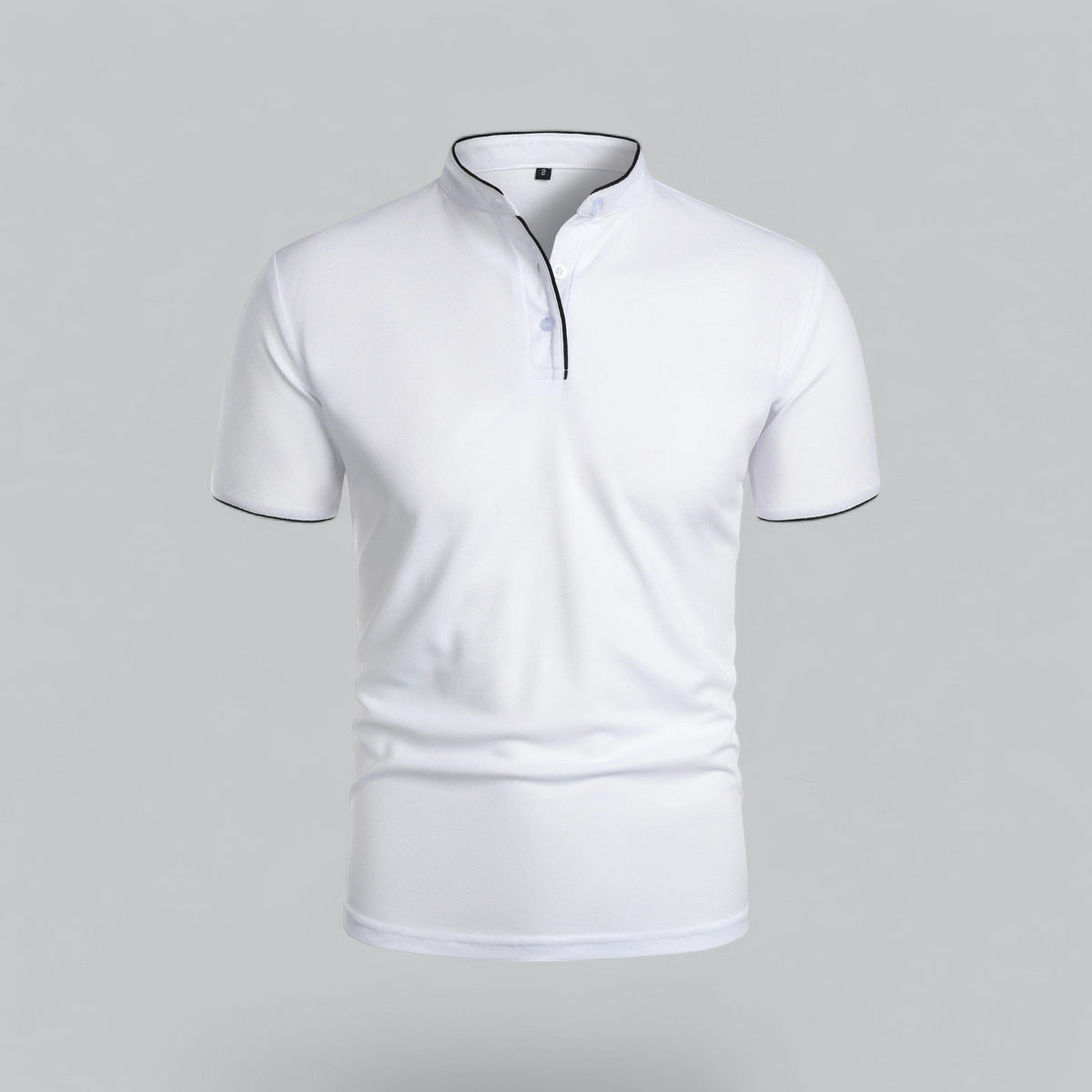 Short Sleeve Stand Collar Polo Shirt for Men