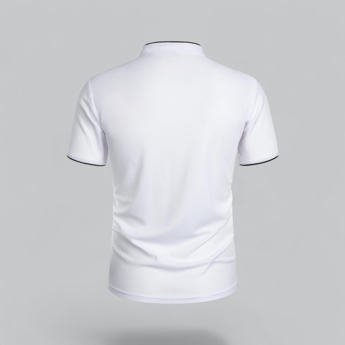 Short Sleeve Stand Collar Polo Shirt for Men