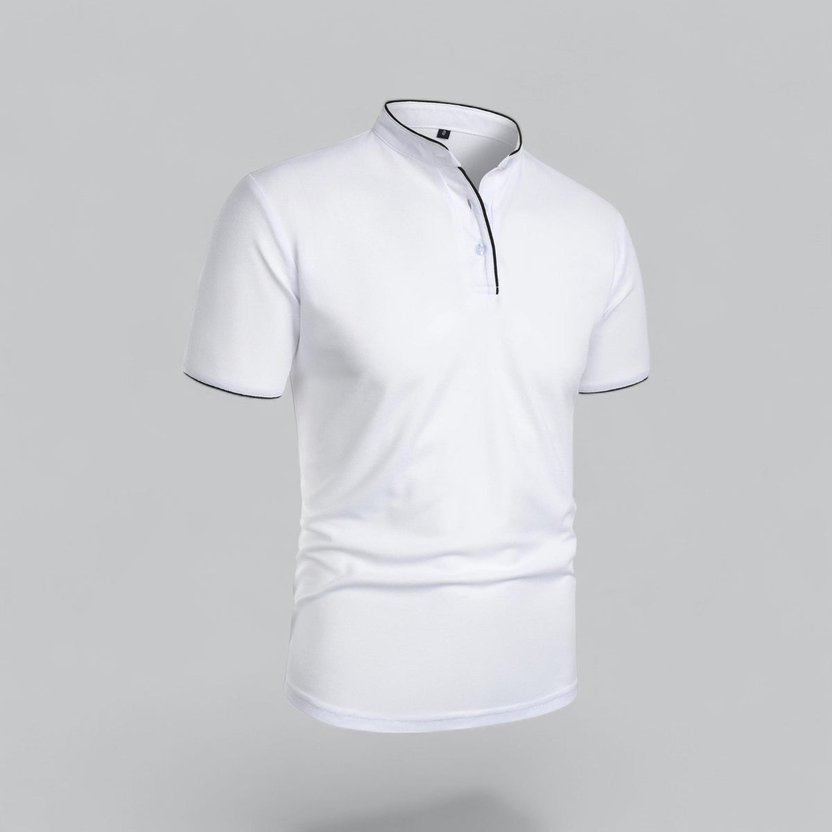 Short Sleeve Stand Collar Polo Shirt for Men