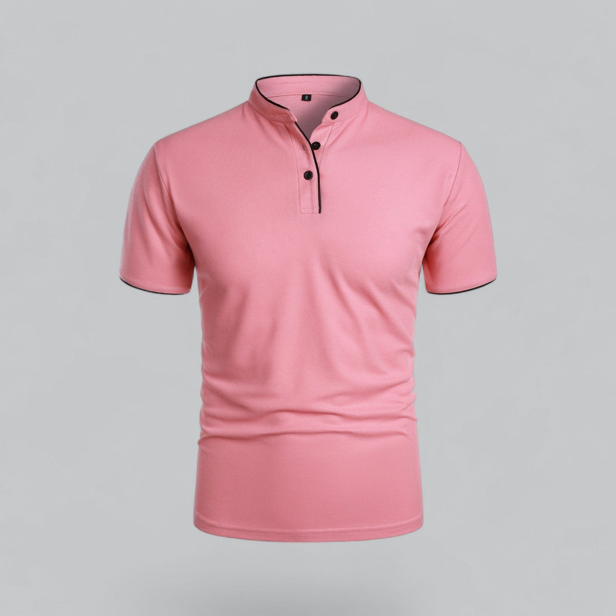 Short Sleeve Stand Collar Polo Shirt for Men