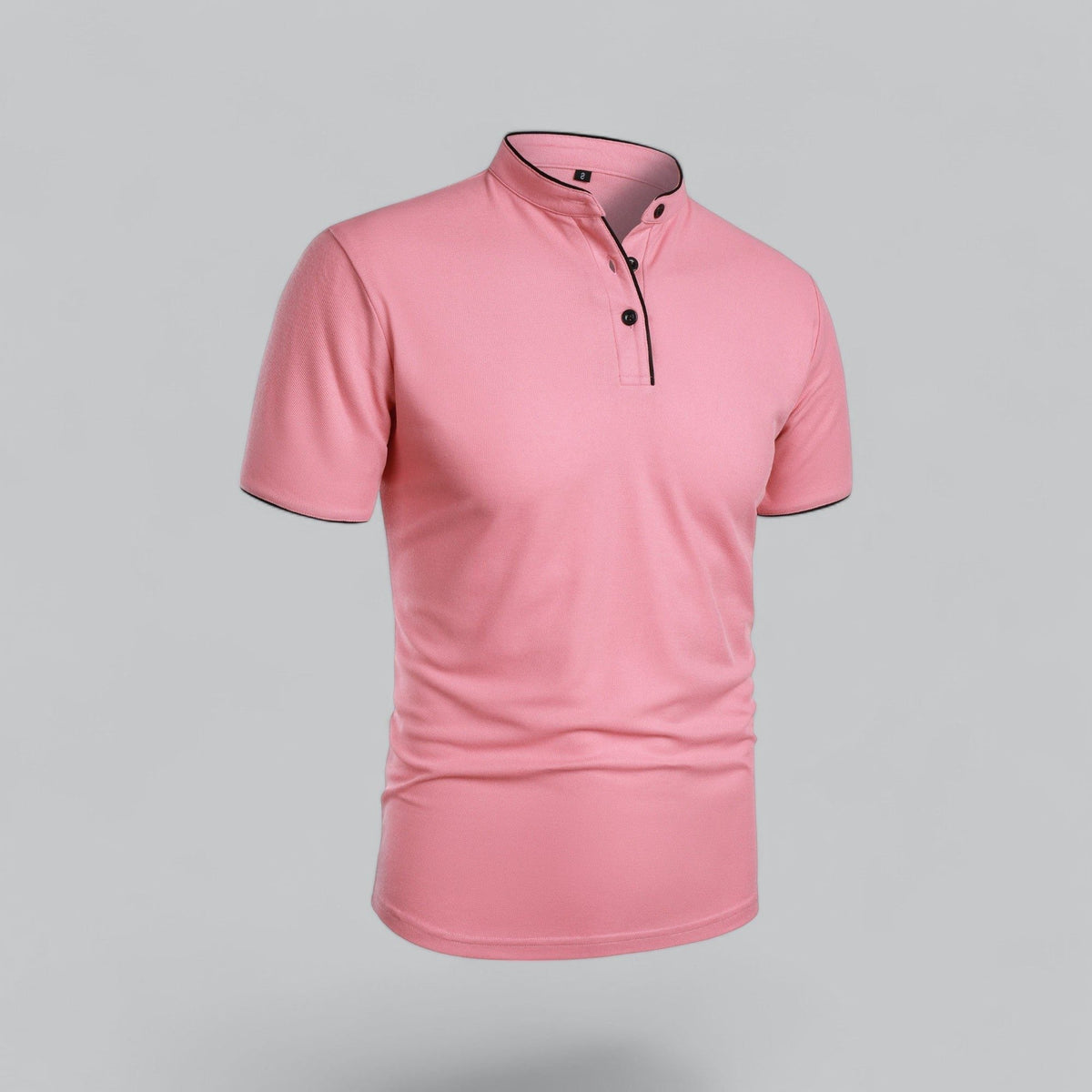 Short Sleeve Stand Collar Polo Shirt for Men