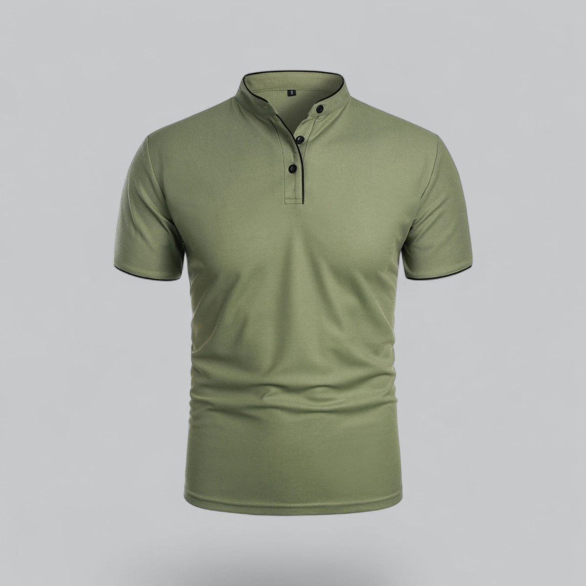 Short Sleeve Stand Collar Polo Shirt for Men