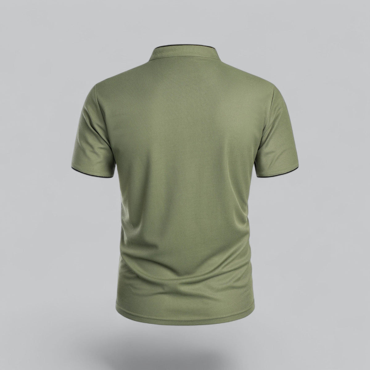 Short Sleeve Stand Collar Polo Shirt for Men