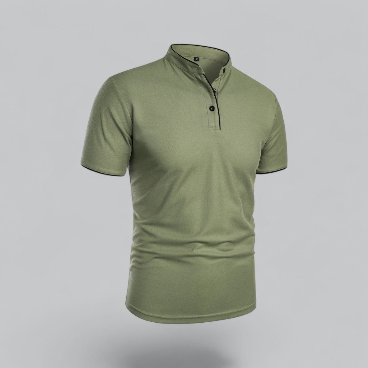 Short Sleeve Stand Collar Polo Shirt for Men