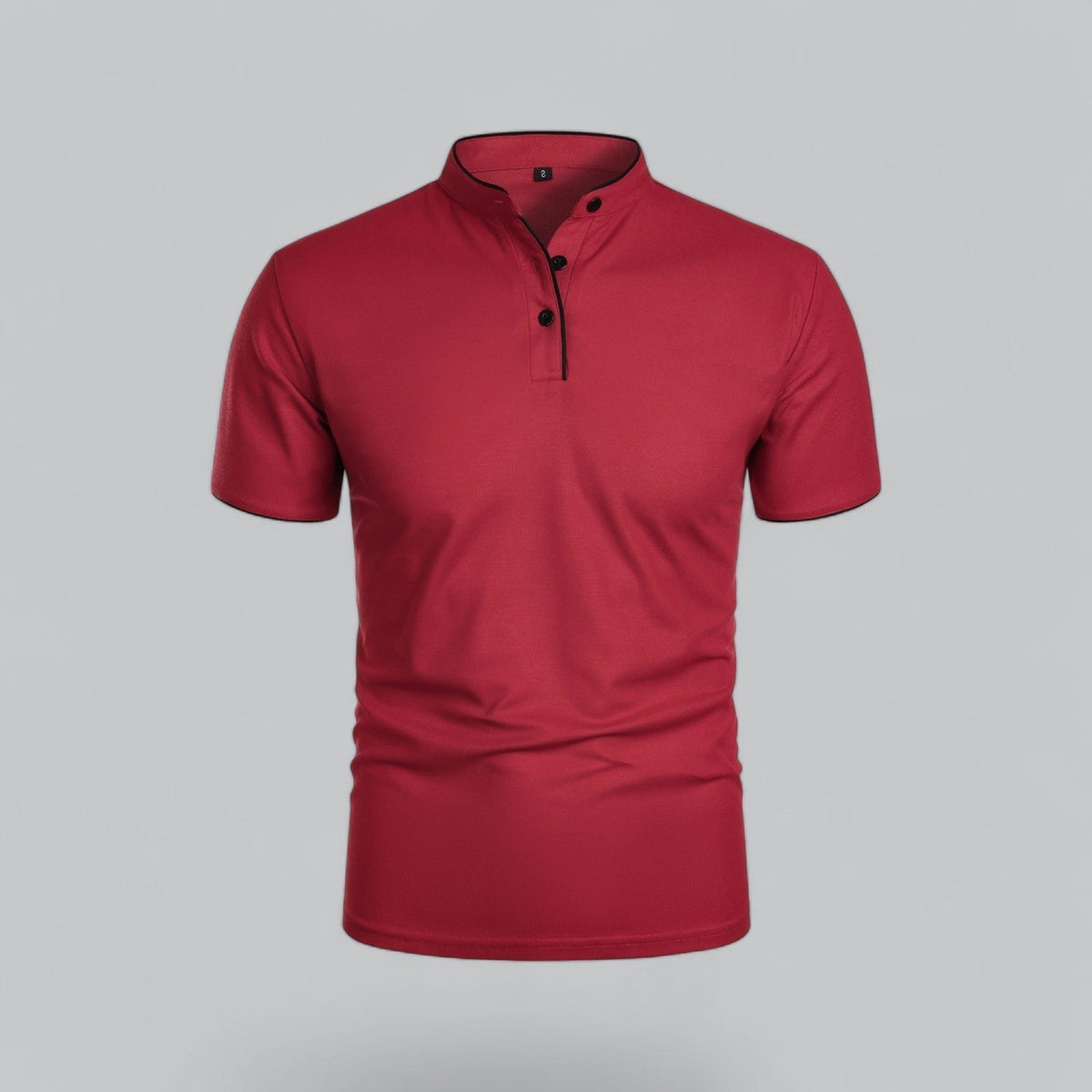 Short Sleeve Stand Collar Polo Shirt for Men