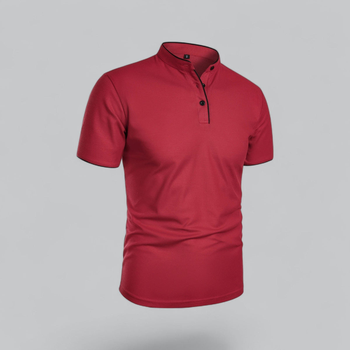 Short Sleeve Stand Collar Polo Shirt for Men