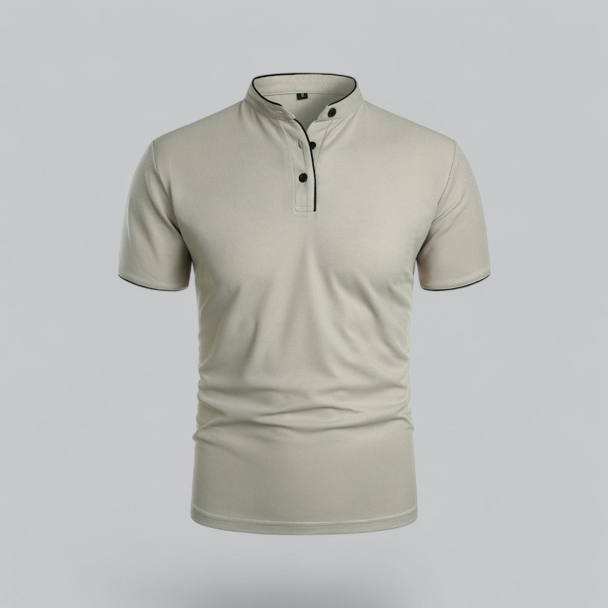 Short Sleeve Stand Collar Polo Shirt for Men
