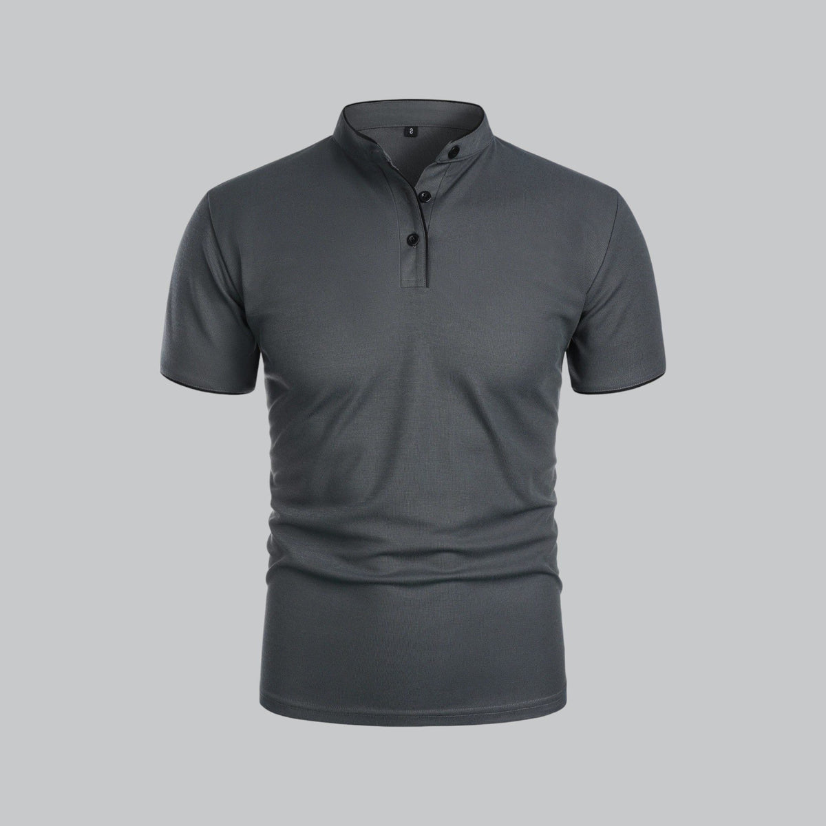 Short Sleeve Stand Collar Polo Shirt for Men