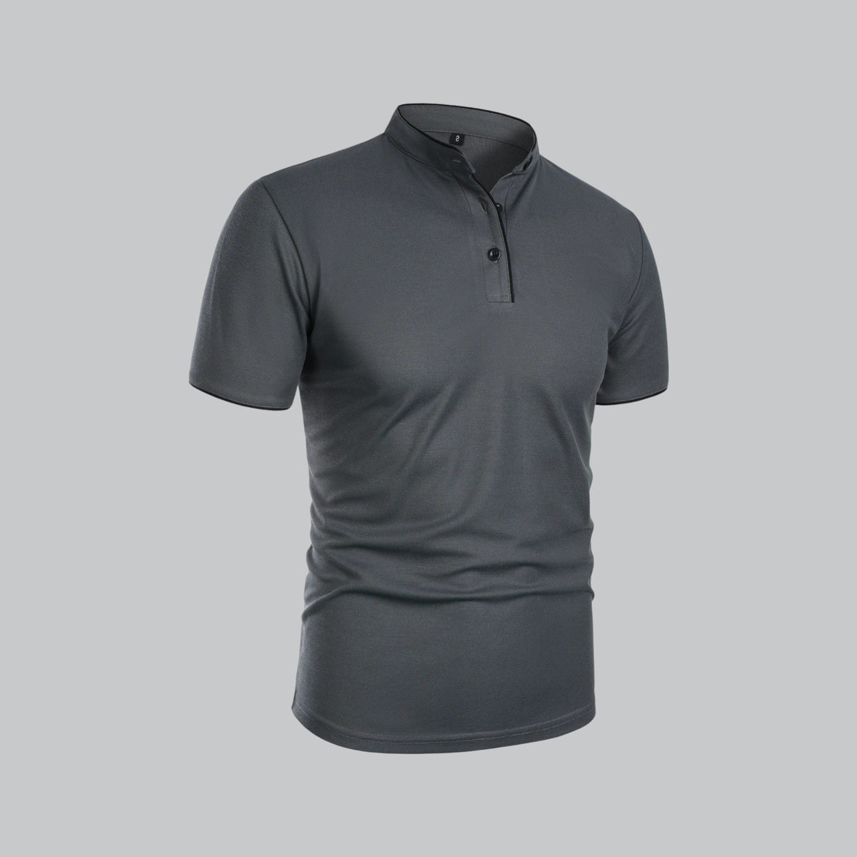 Short Sleeve Stand Collar Polo Shirt for Men