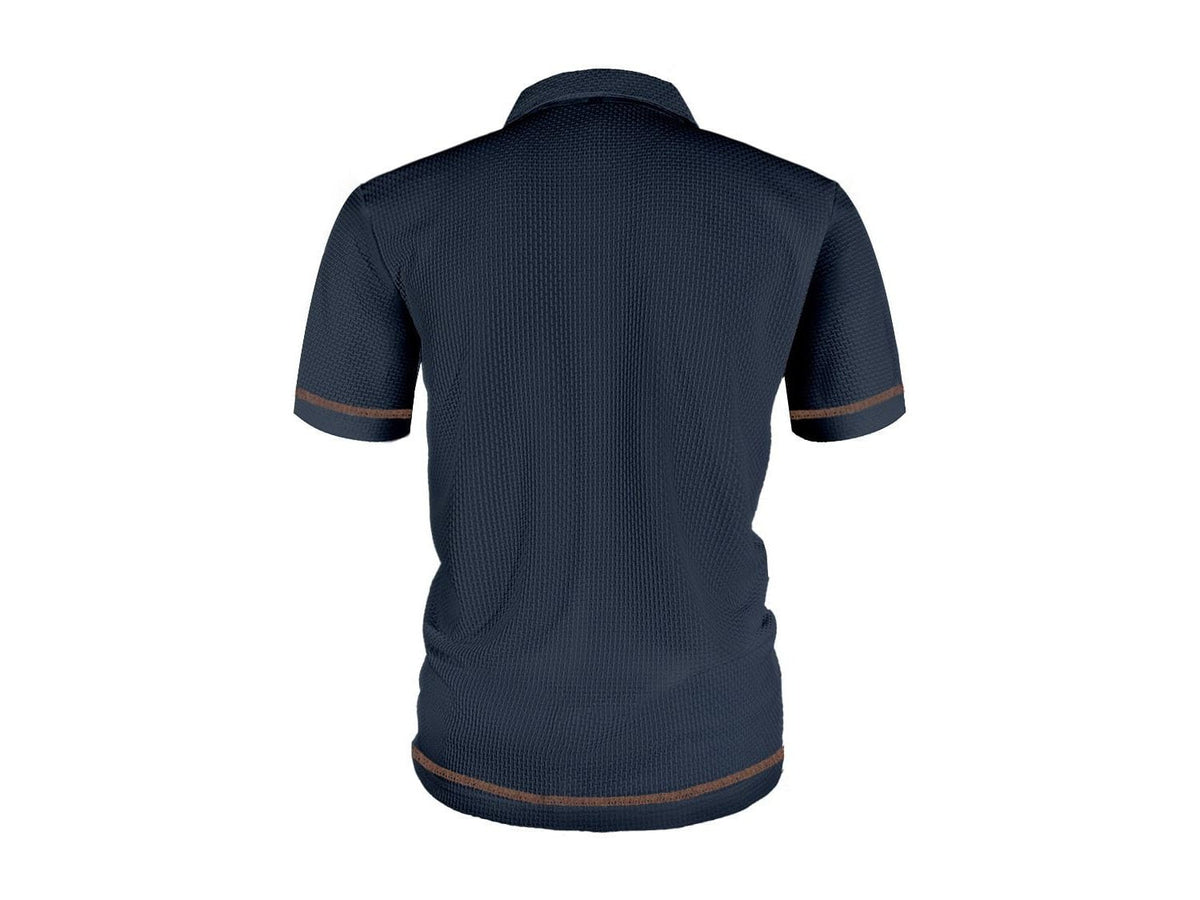 Short Sleeve Textured Polo Shirt for Men
