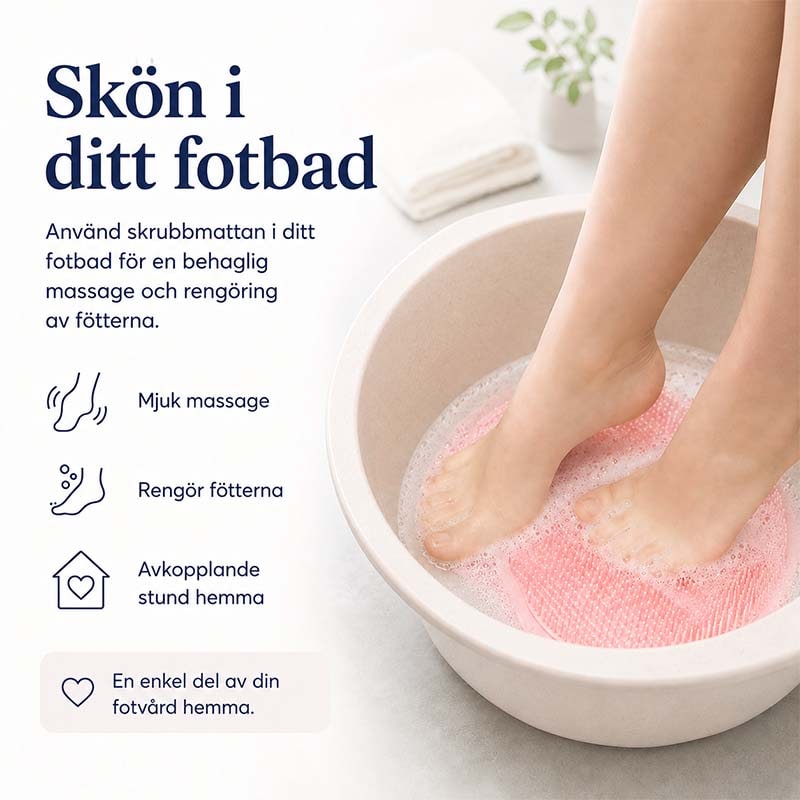Shower Foot Scrubber Non Slip Mat with Silicone Bristles and Suction Cups