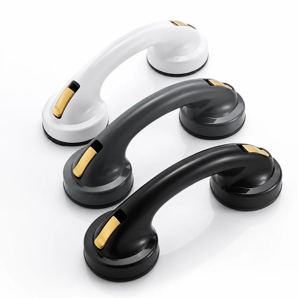 Shower Grab Bar | Ergonomic Grip & Drill-Free Suction