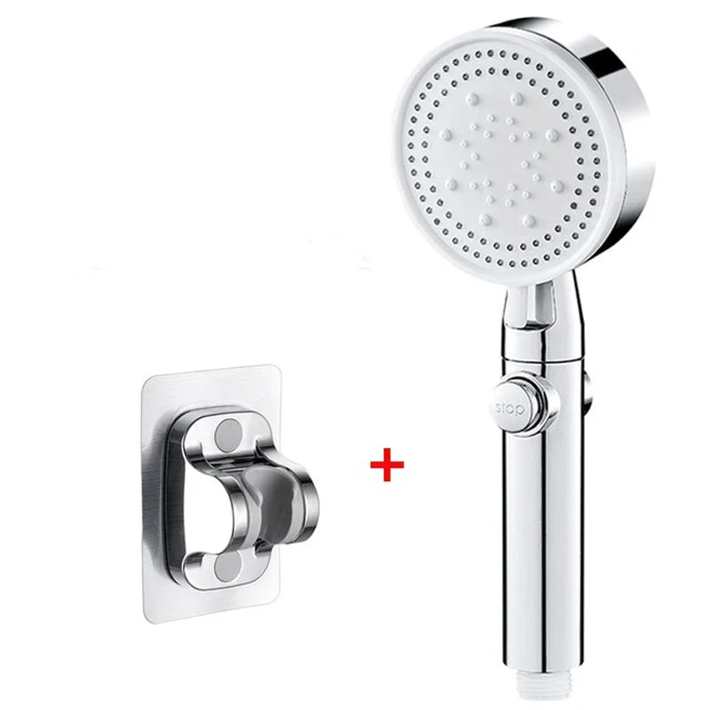 Shower Head | High-Pressure Air Injection & Self-Cleaning Silicone Nozzles