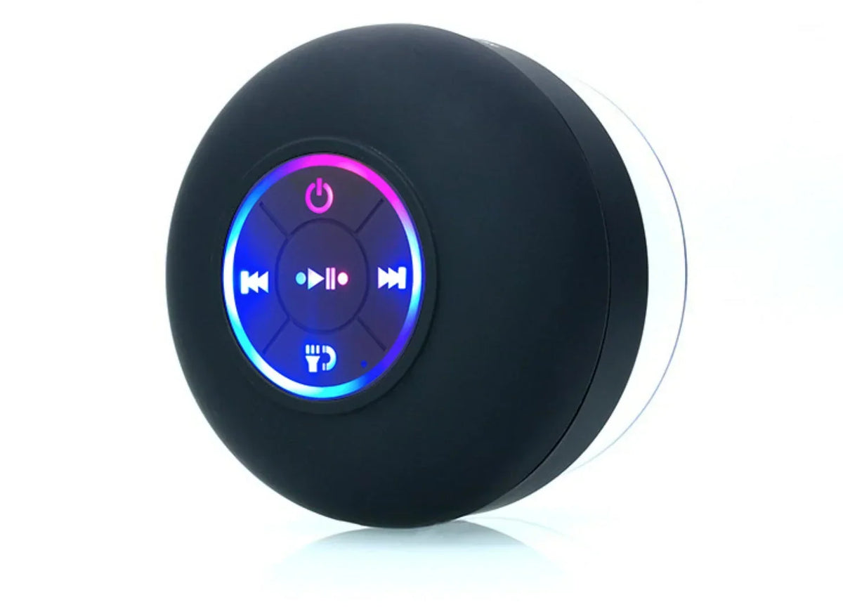 Shower Speaker | Waterproof Suction Cup Built-In Controls | Up to 8 Hours