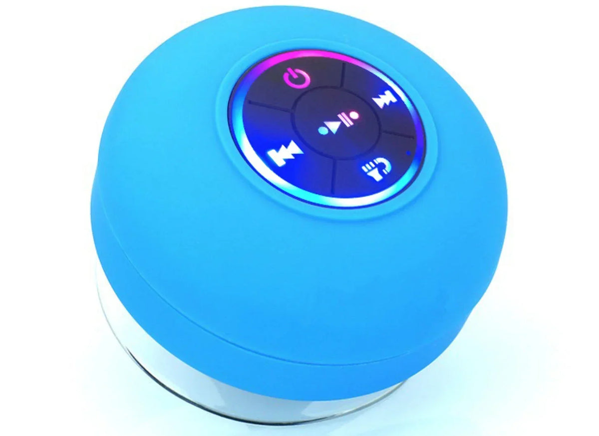 Shower Speaker | Waterproof Suction Cup Built-In Controls | Up to 8 Hours