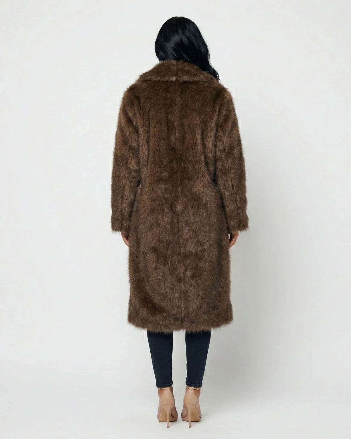 SIENNA LONG FAUX FUR COAT