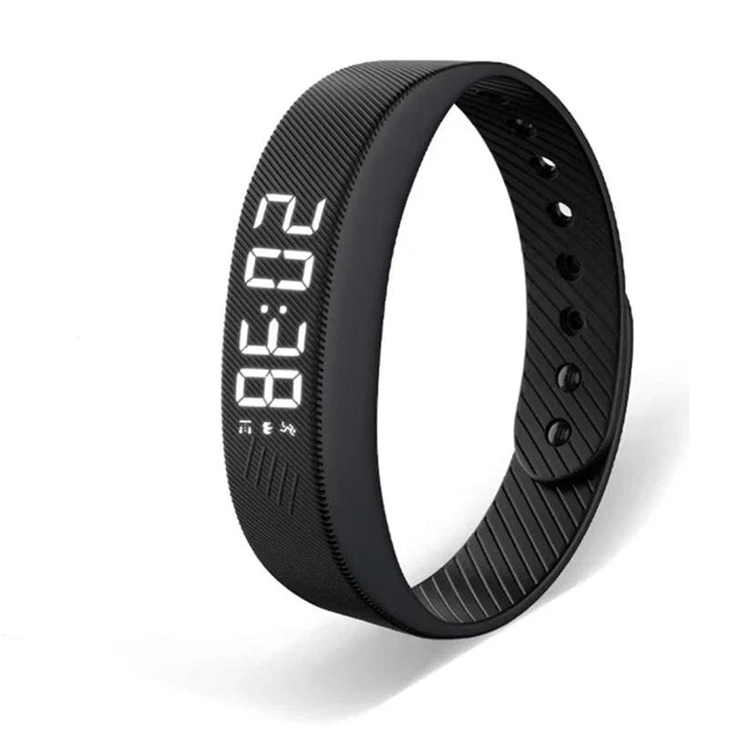 Silent Vibrating Alarm Clock Wristband with USB Charging and Adjustable Silicone Strap