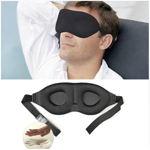 Silk Sleep Mask with Memory Foam and Adjustable Strap for Weighted Comfort