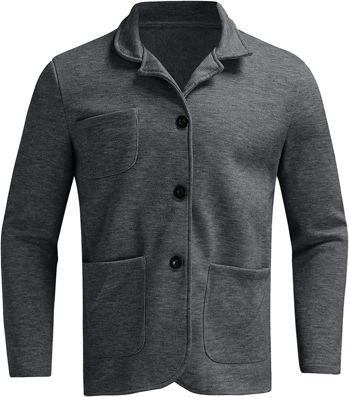 Single Button Notch Lapel Blazer for Men
