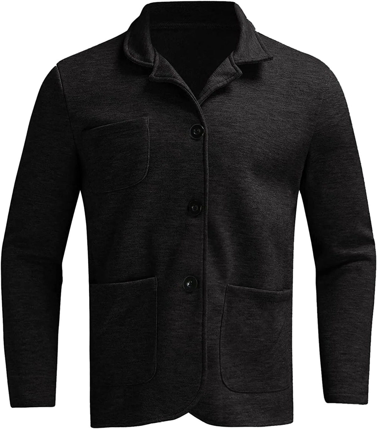 Single Button Notch Lapel Blazer for Men