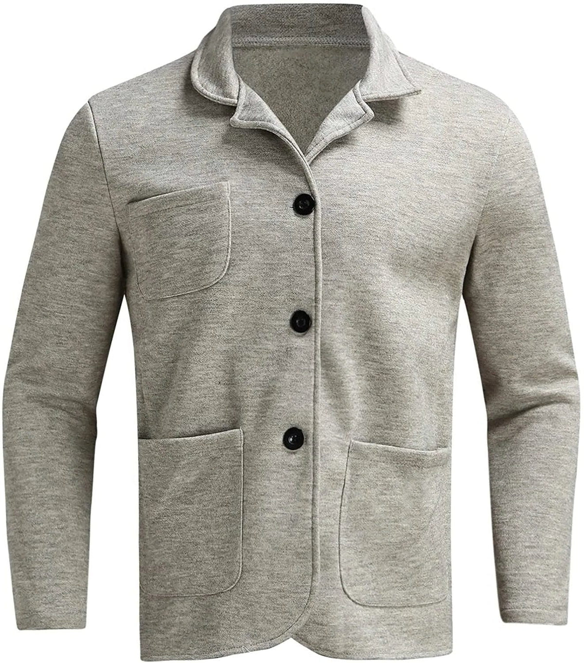 Single Button Notch Lapel Blazer for Men