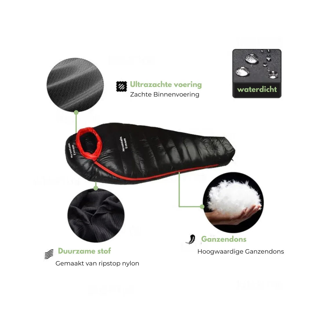 Sleeping Bag | 90% Duck Down & Ripstop Nylon | -20°C Rated