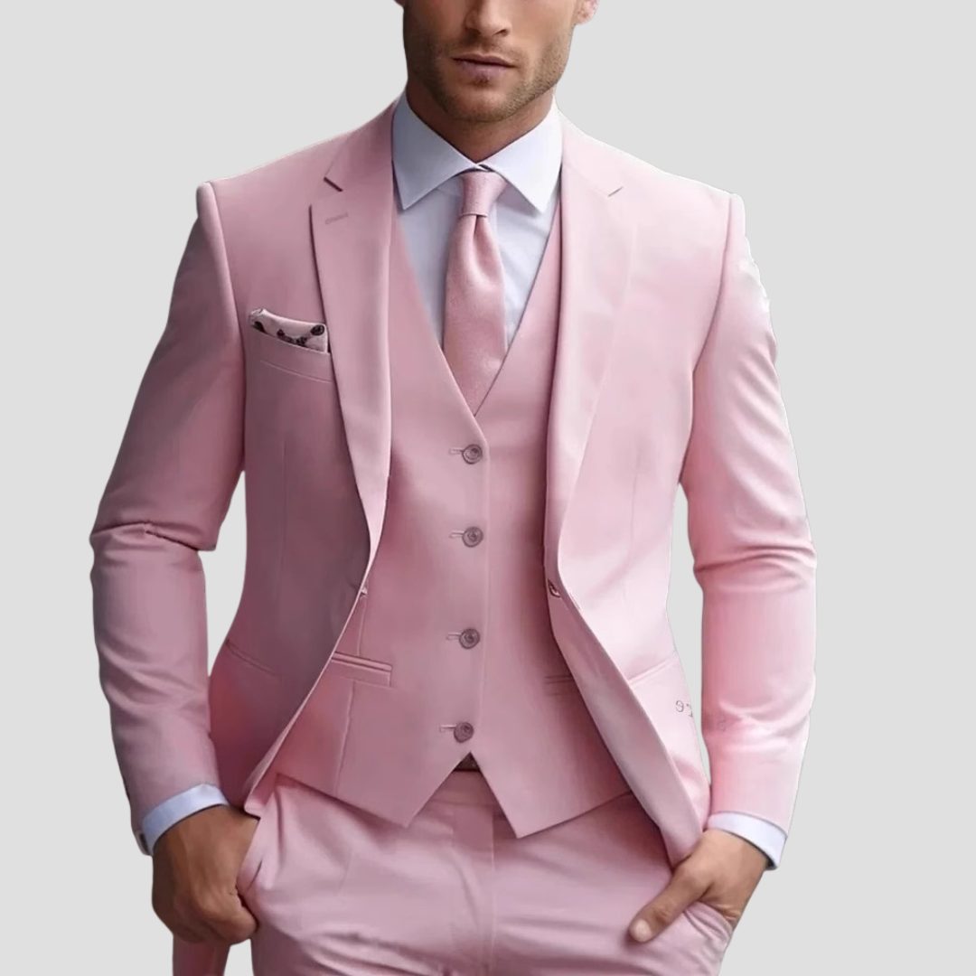 Slim Fit Blazer and Trousers Set for Men