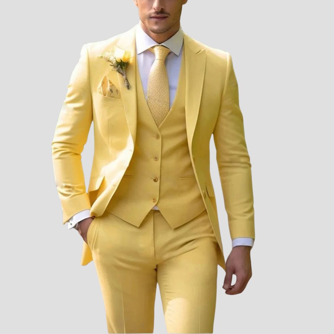 Slim Fit Blazer and Trousers Set for Men