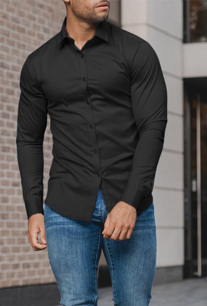 Slim Fit Button-Down Shirt for Men