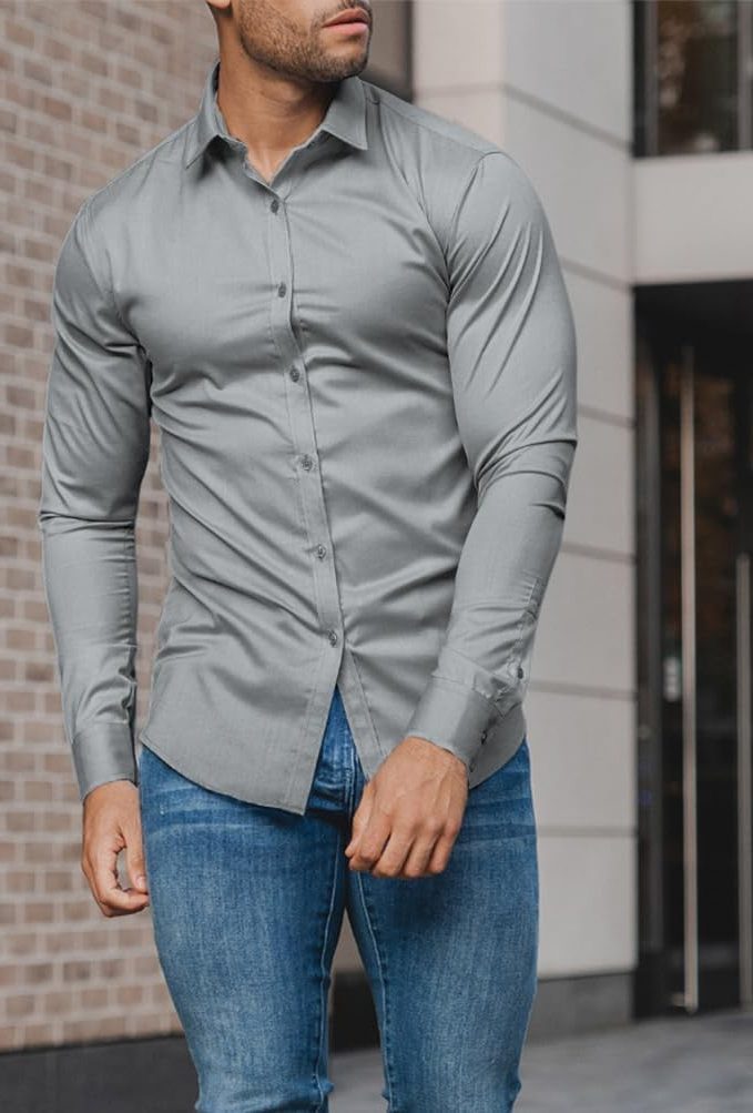 Slim Fit Button-Down Shirt for Men