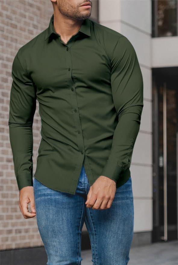 Slim Fit Button-Down Shirt for Men
