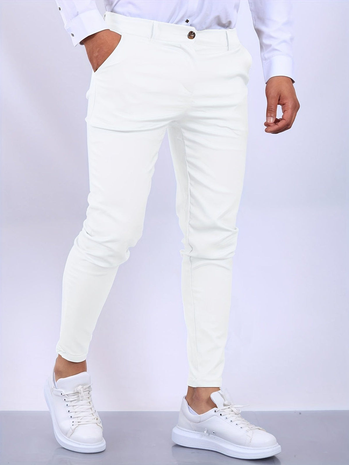 Slim Fit Chino Trousers for Men