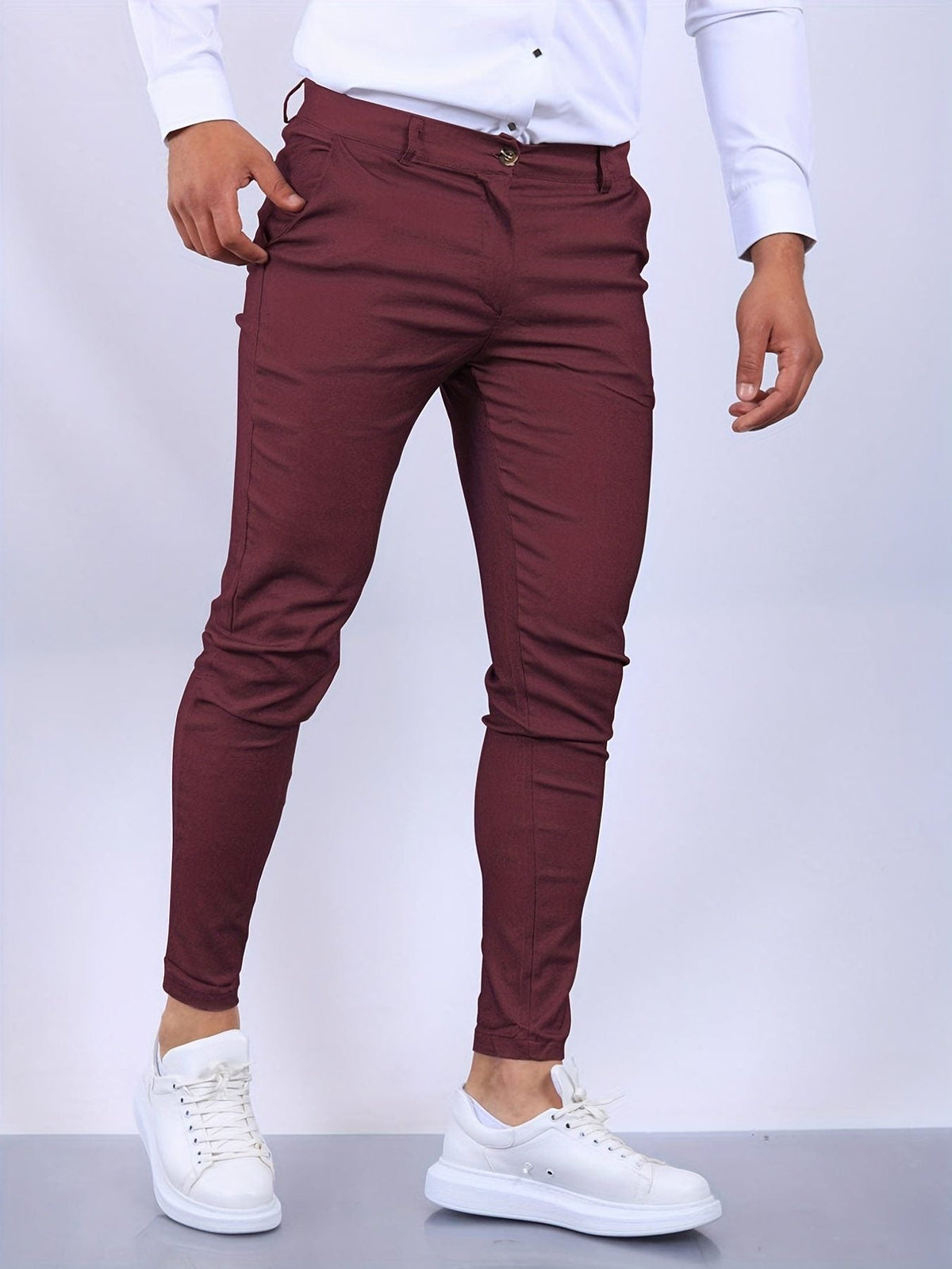 Slim Fit Chino Trousers for Men