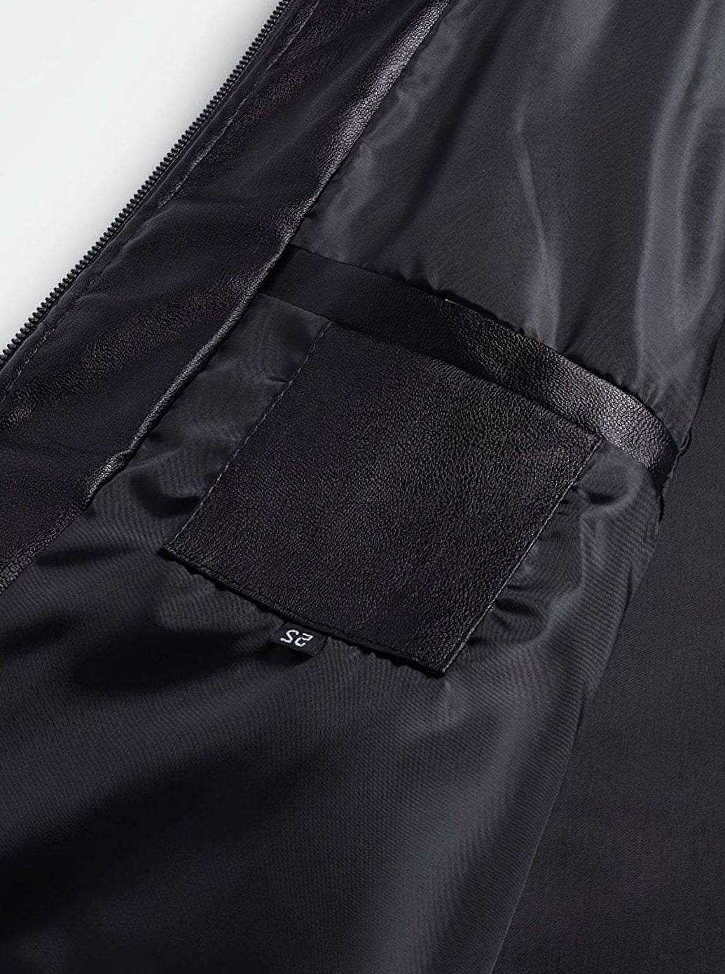 Faux Leather Slim Fit Bomber Jacket for Men