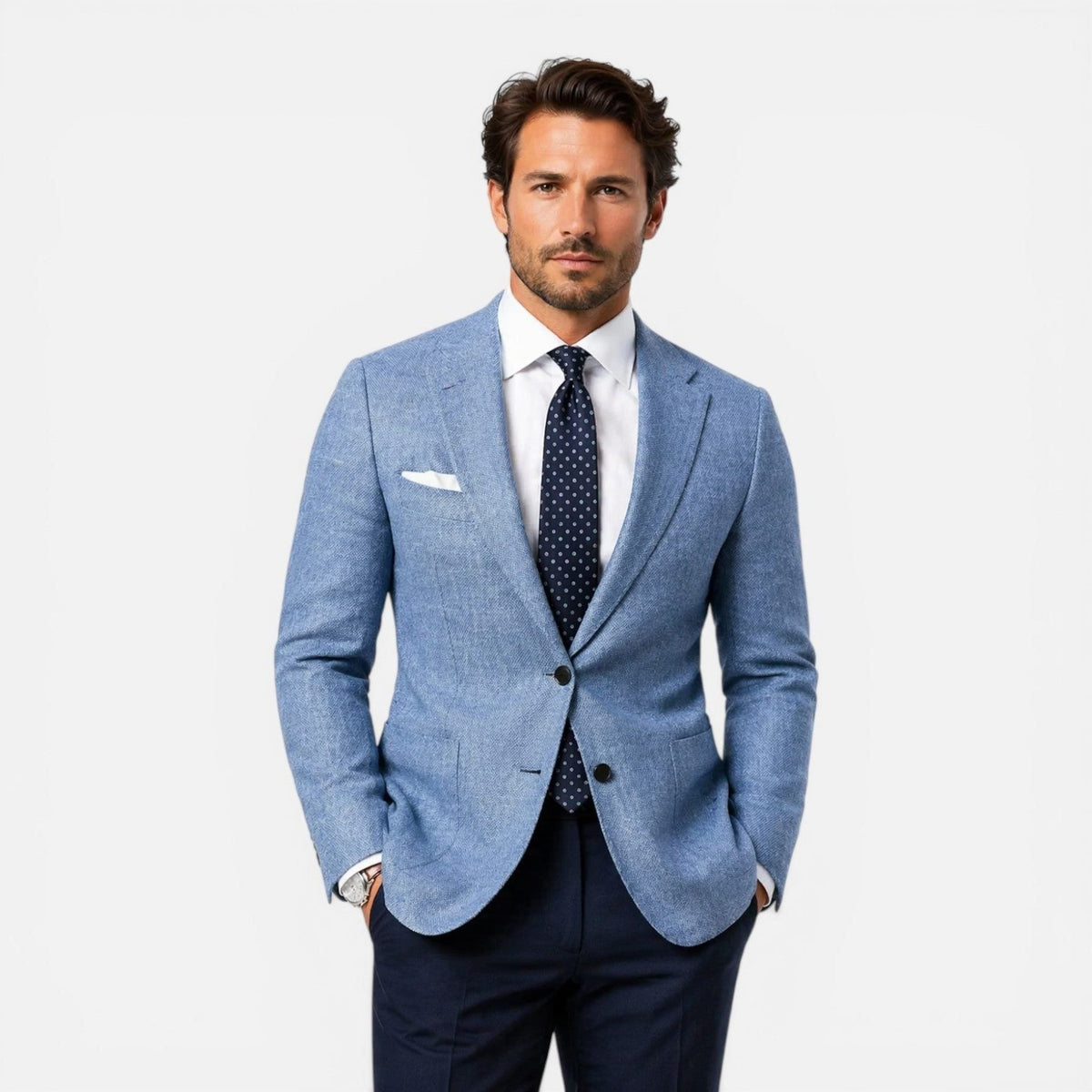Slim Fit Linen Blazer for Men