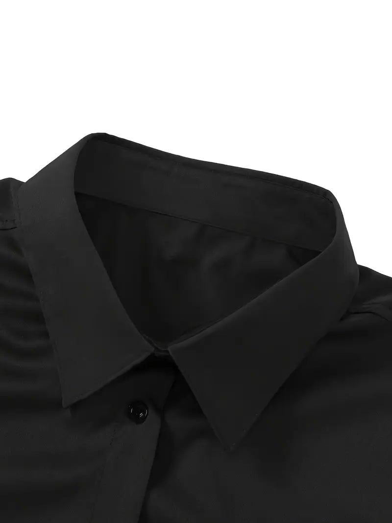 Slim Fit Long Sleeve Button-Down Shirt for Men