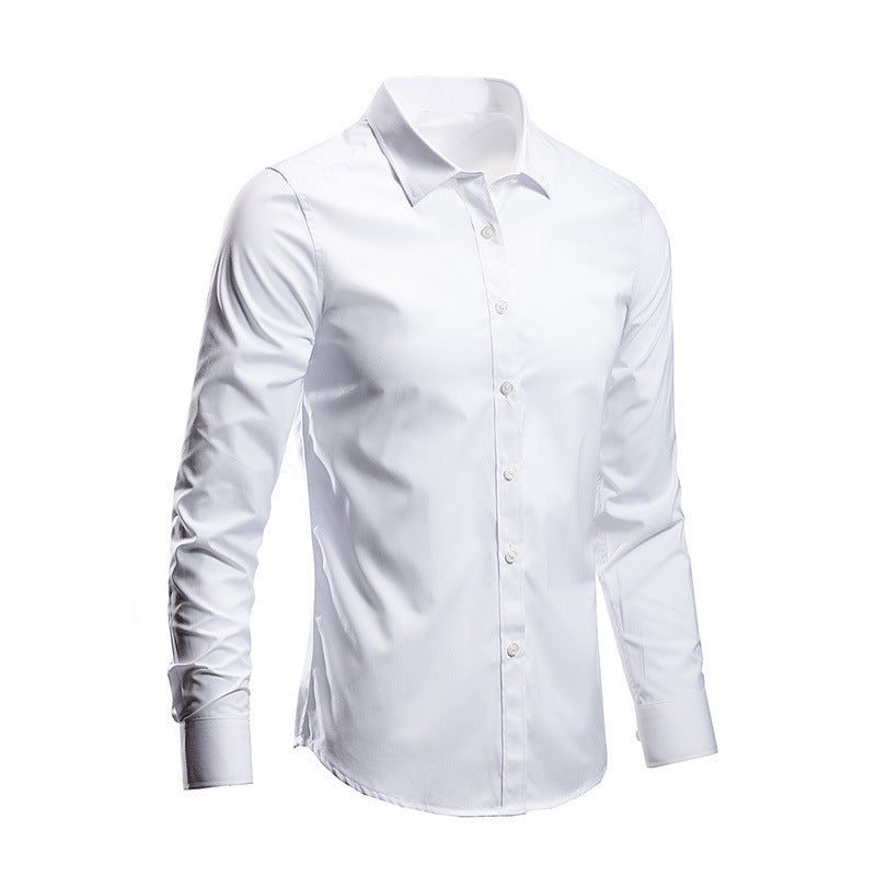 Slim Fit Long Sleeve Button-Up Shirt for Men