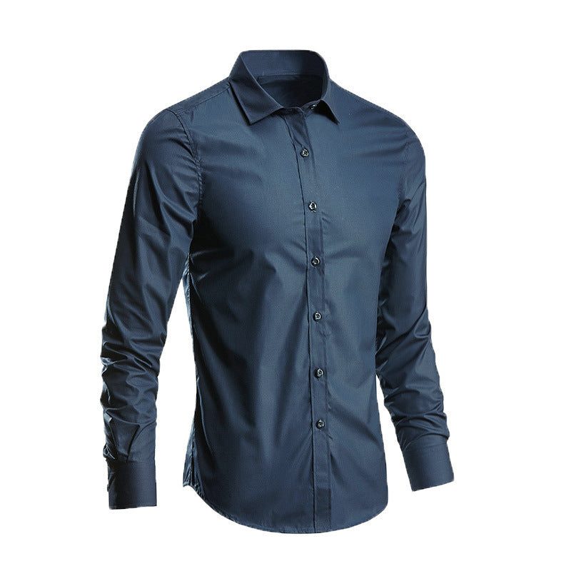 Slim Fit Long Sleeve Button-Up Shirt for Men
