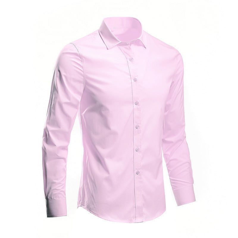 Slim Fit Long Sleeve Button-Up Shirt for Men