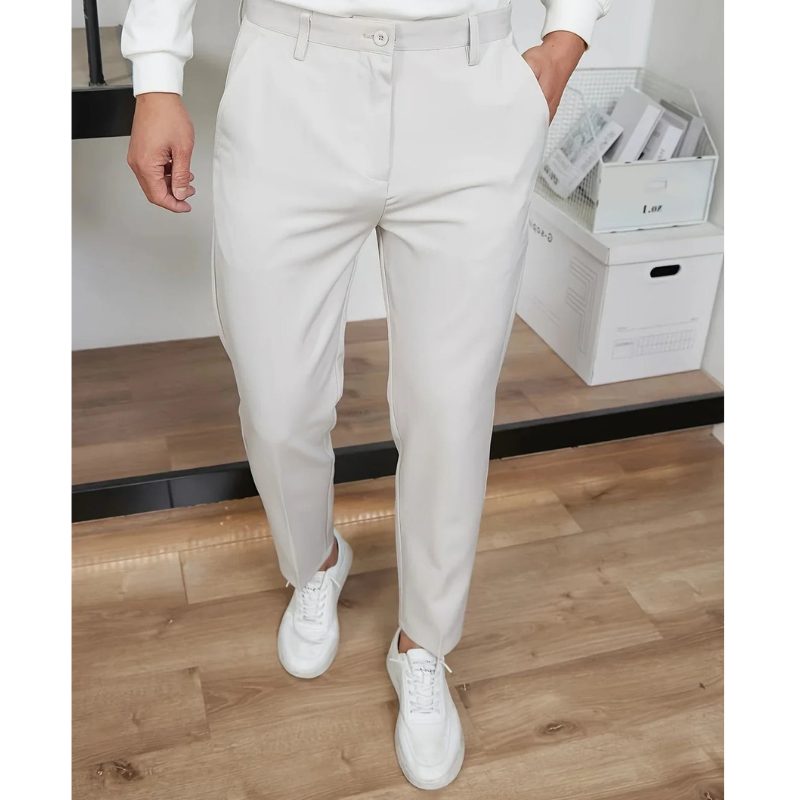 Slim Fit Straight Leg Pants for Men